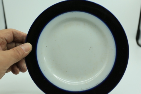 古玩陶瓷藍釉盤拍賣,當前價格540元