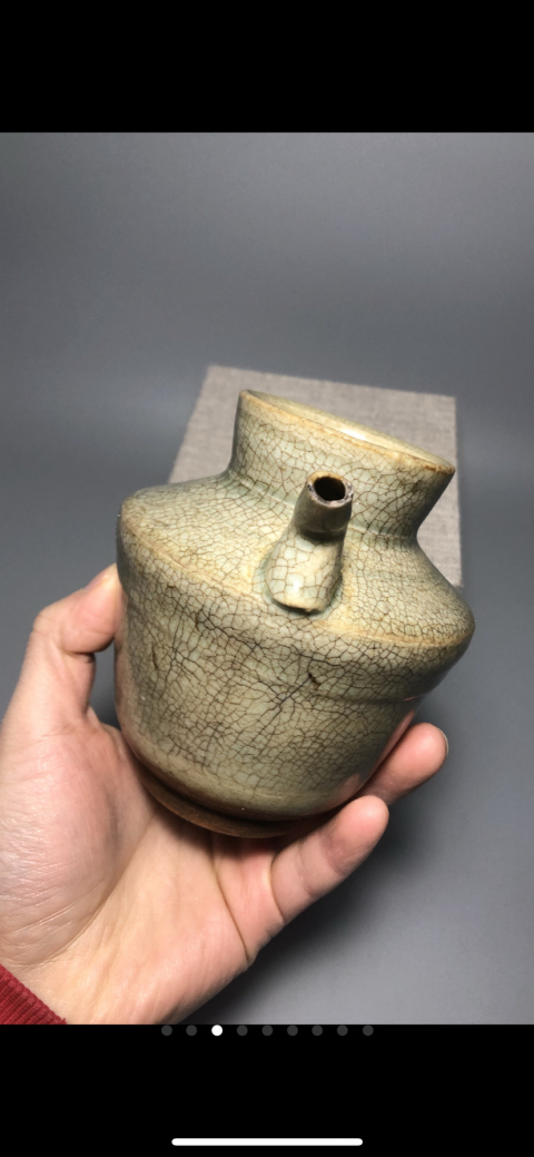 古玩陶瓷明.龍泉系青瓷執(zhí)壺拍賣，當(dāng)前價格2200元