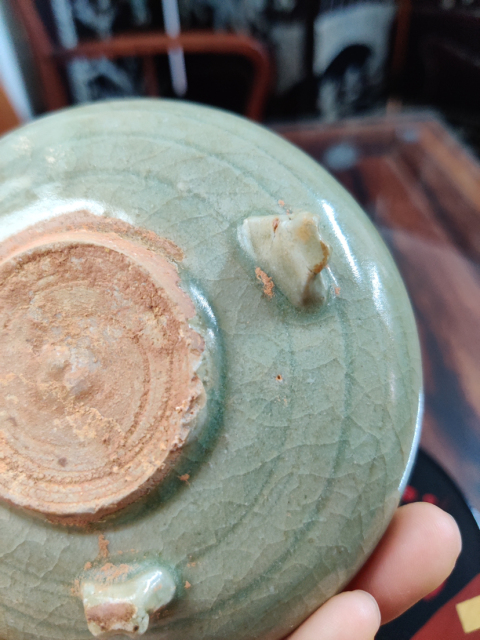 古玩陶瓷龍泉窯青釉三足缽式香爐拍賣,當前價格8500元