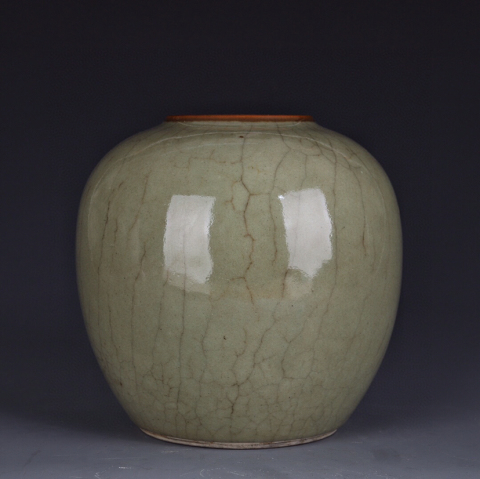 古玩陶瓷清晚·仿官釉罐真品鑒賞圖