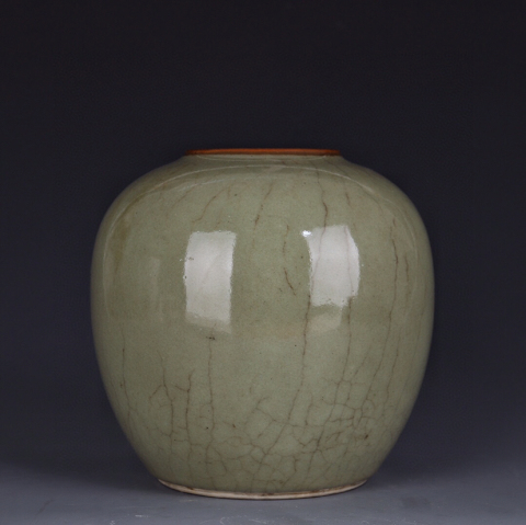 古玩陶瓷清晚·仿官釉罐真品鑒賞圖