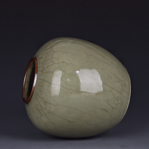 古玩陶瓷清晚·仿官釉罐真品鑒賞圖