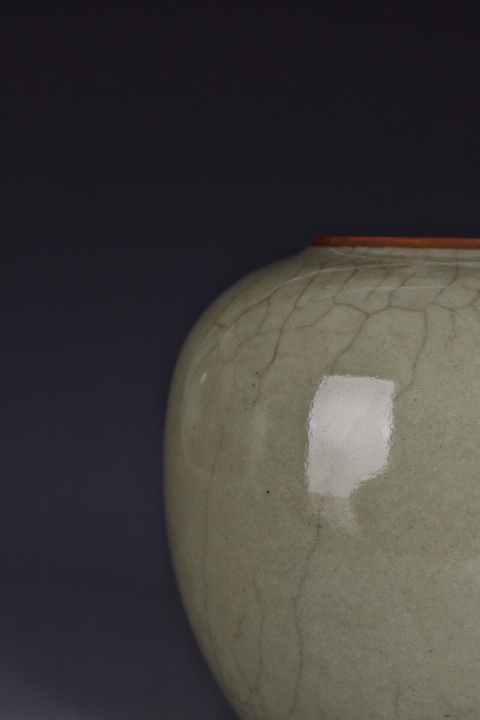 古玩陶瓷清晚·仿官釉罐真品鑒賞圖