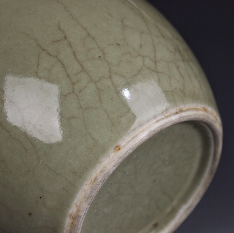 古玩陶瓷清晚·仿官釉罐真品鑒賞圖