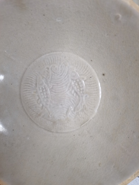 古玩陶瓷影青芒口印花碗拍賣，當前價格1200元