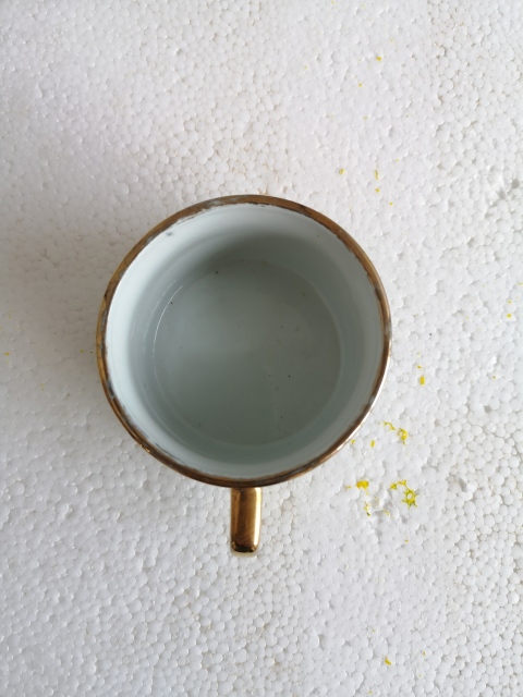 古玩陶瓷廣彩貼花開光龍紋杯拍賣,當前價格220元