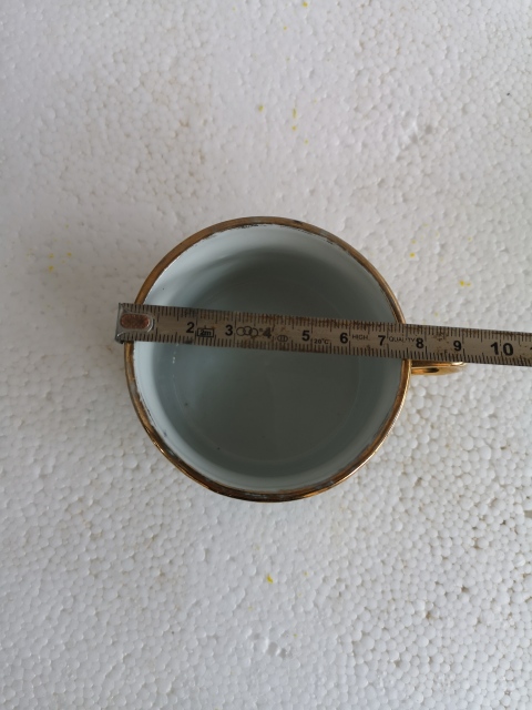 古玩陶瓷廣彩貼花開光龍紋杯拍賣,當前價格220元