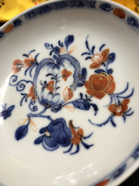 古玩陶瓷清早【康熙】礬紅描金筆洗碟拍賣，當前價格999元