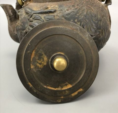 古玩雜項（館藏重器）明治時期龍文堂系鐵壺拍賣，當前價格11988元