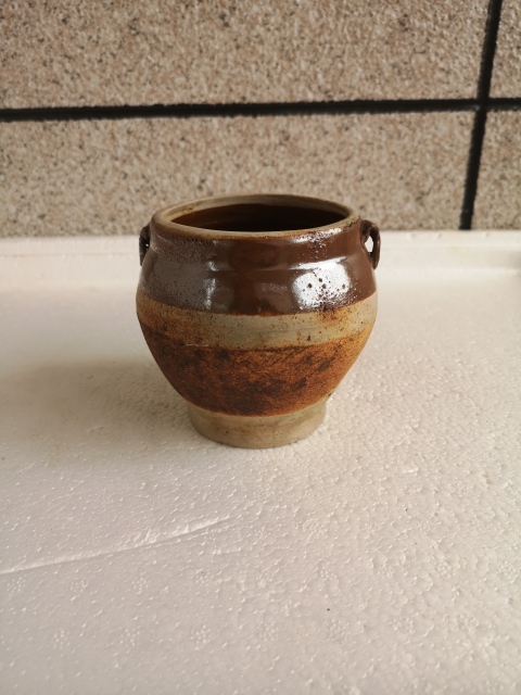 古玩陶瓷醬釉雙系罐拍賣,當(dāng)前價格58元