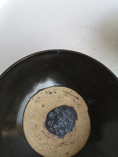 古玩陶瓷黑釉澀圈圈足碗拍賣,當前價格398元