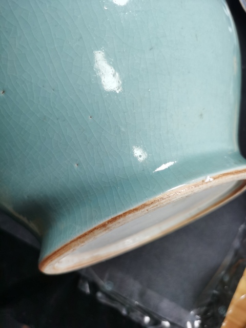 古玩陶瓷清中青釉將軍罐拍賣，當前價格3999元