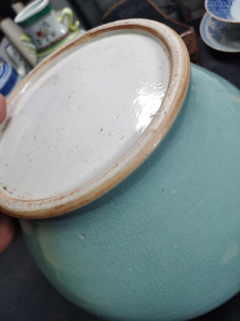 古玩陶瓷清中青釉將軍罐拍賣，當前價格3999元