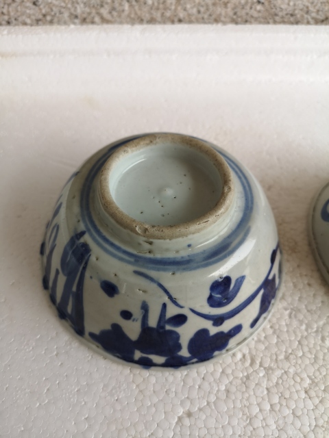 古玩陶瓷青花碗一對拍賣，當前價格550元