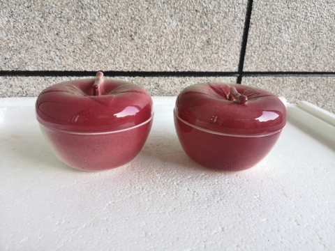 古玩陶瓷蘋果綠釉蓋罐拍賣，當前價格398元