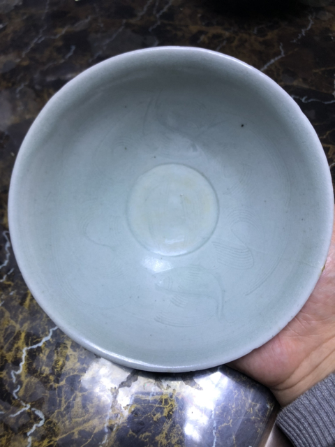 古玩陶瓷湖田窯雙魚紋碗。拍賣,當前價格10000元