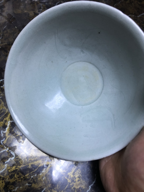 古玩陶瓷湖田窯雙魚紋碗。拍賣,當前價格10000元