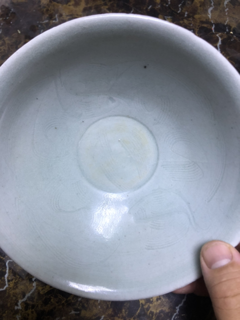 古玩陶瓷湖田窯雙魚紋碗。拍賣,當前價格10000元