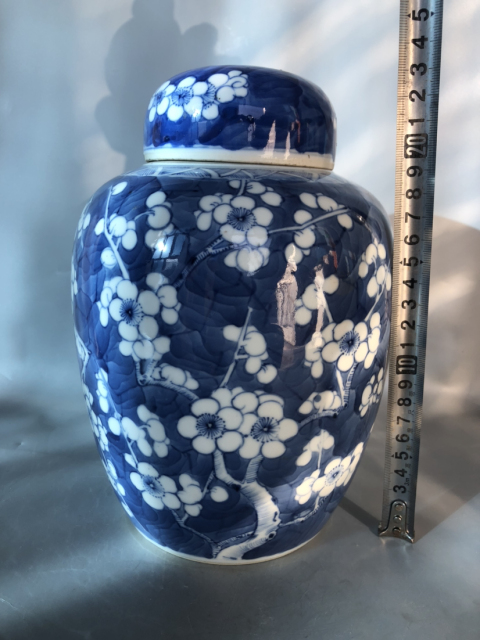 古玩陶瓷清?大清康熙年制六字款梅紋蓋罐拍賣,當前價格5388元