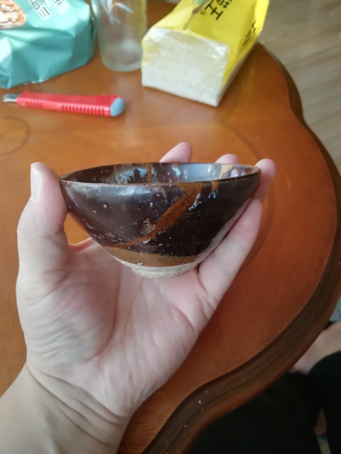 古玩陶瓷南宋吉州窯窯變釉束口盞拍賣，當(dāng)前價(jià)格1999元