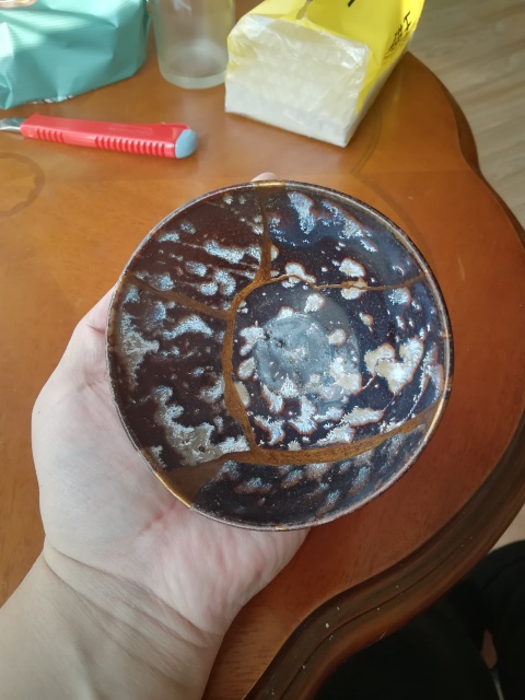 古玩陶瓷南宋吉州窯窯變釉束口盞拍賣，當(dāng)前價(jià)格1999元