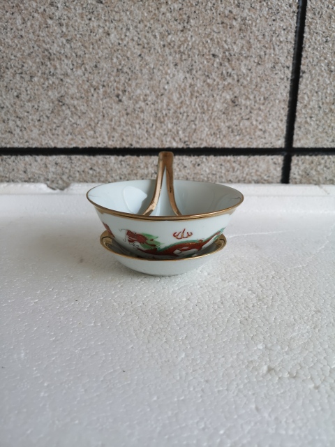 古玩陶瓷印花龍鳳紋描金餐具拍賣,當前價格268元
