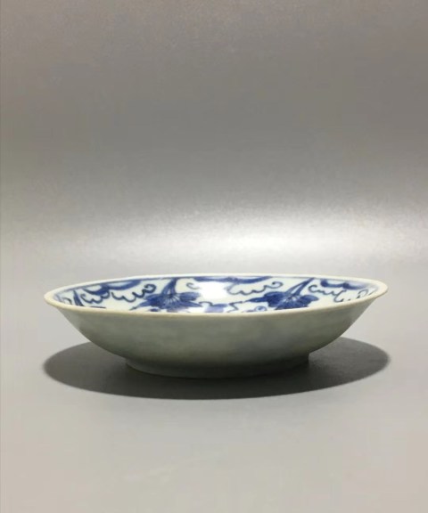 古玩陶瓷大清康熙松鼠葡萄紋青花盤拍賣,當前價格999元