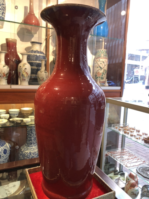 古玩陶瓷鈞紅釉大瓶拍賣，當前價格15000元