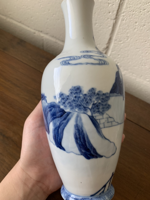 古玩陶瓷人物紋青花瓶拍賣，當前價格8000元