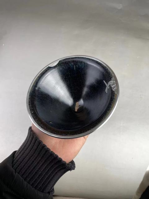 古玩陶瓷3南宋建窯黑釉藍毫斗笠盞拍賣，當前價格20000元