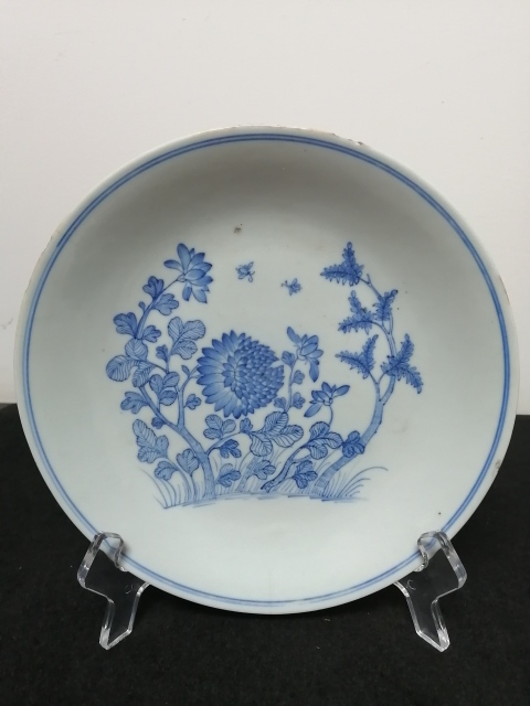 古玩陶瓷青花花卉紋大盤拍賣,當前價格4500元
