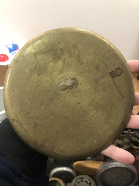 古玩雜項(xiàng)銅胎添彩賞盤拍賣，當(dāng)前價(jià)格698元
