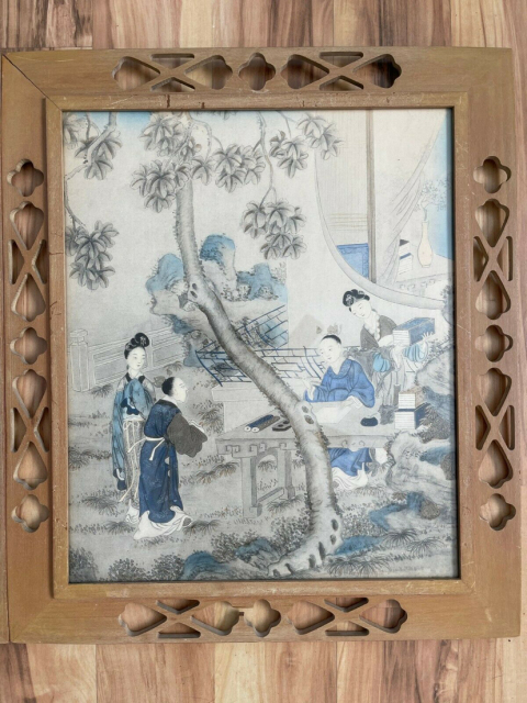 古玩字畫民國人物故事畫一對拍賣，當前價格16800元