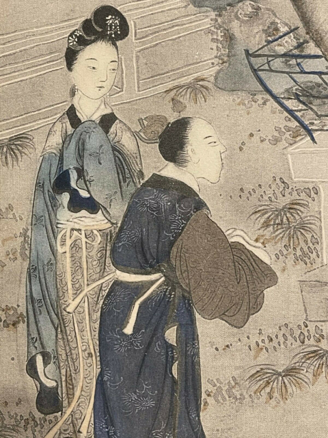 古玩字畫民國人物故事畫一對拍賣，當前價格16800元