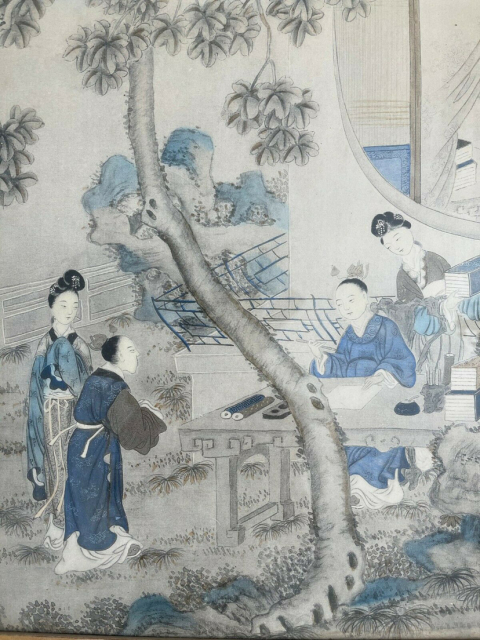 古玩字畫民國人物故事畫一對拍賣，當前價格16800元