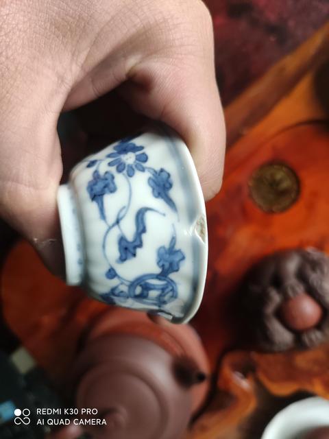 古玩陶瓷康熙青花杯一對拍賣,當前價格3999元