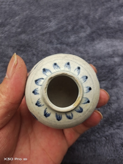 古玩陶瓷花鳥紋青花水盂拍賣，當前價格999元