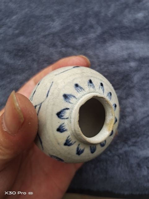 古玩陶瓷花鳥紋青花水盂拍賣，當前價格999元