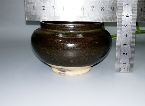 古玩陶瓷元明磁州窯茶葉末釉茶入拍賣，當前價格999元