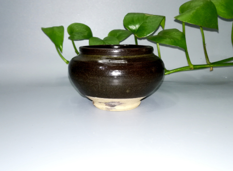 古玩陶瓷元明磁州窯茶葉末釉茶入拍賣，當前價格999元