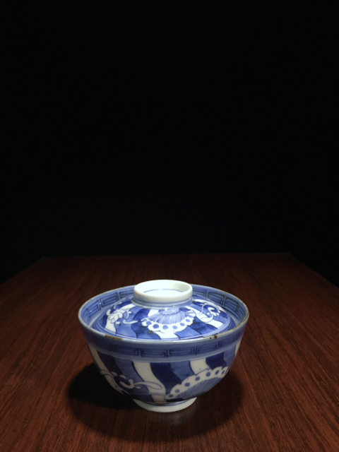 古玩陶瓷清末民初花卉蓋碗拍賣，當前價格688元