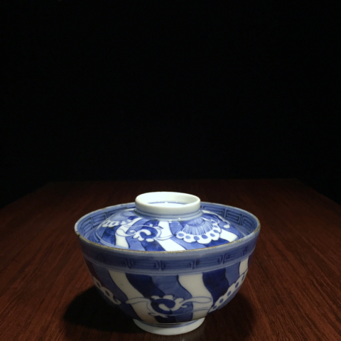 古玩陶瓷清末民初花卉蓋碗拍賣，當前價格688元