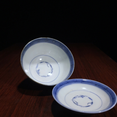 古玩陶瓷清末民初花卉蓋碗拍賣，當前價格688元