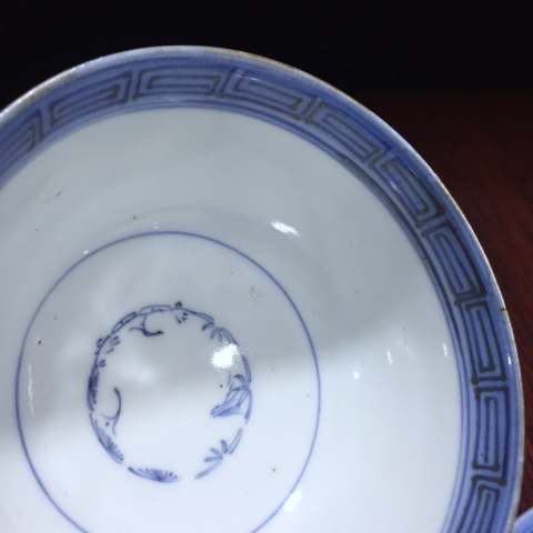 古玩陶瓷清末民初花卉蓋碗拍賣，當前價格688元