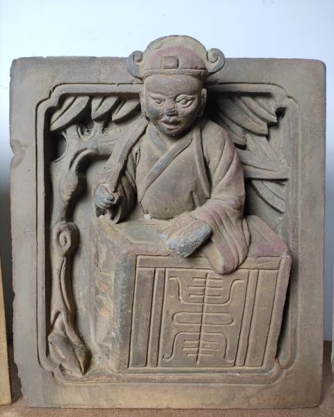 古玩陶瓷清 漁樵耕讀磚雕一套四塊拍賣,當前價格4000元