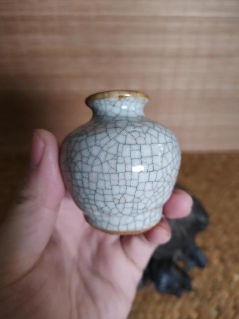 古玩陶瓷明末清初 哥釉石榴尊拍賣，當前價格999元