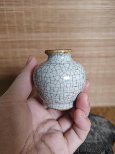 古玩陶瓷明末清初 哥釉石榴尊拍賣，當前價格999元