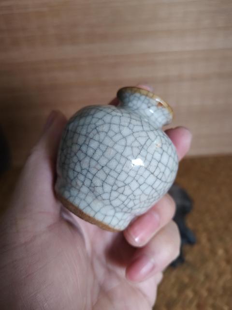 古玩陶瓷明末清初 哥釉石榴尊拍賣，當前價格999元