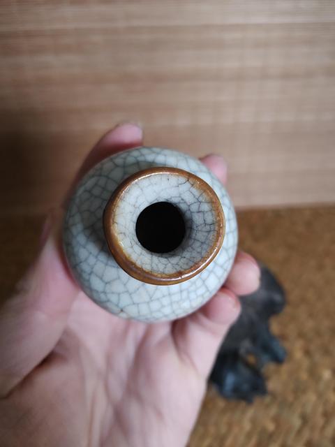 古玩陶瓷明末清初 哥釉石榴尊拍賣，當前價格999元