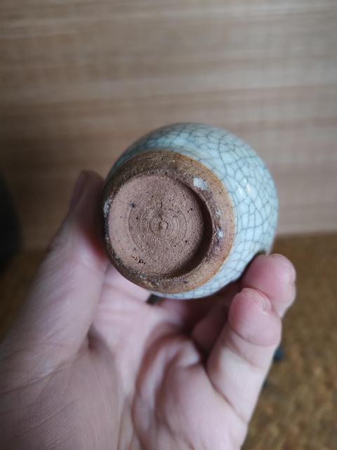 古玩陶瓷明末清初 哥釉石榴尊拍賣，當前價格999元